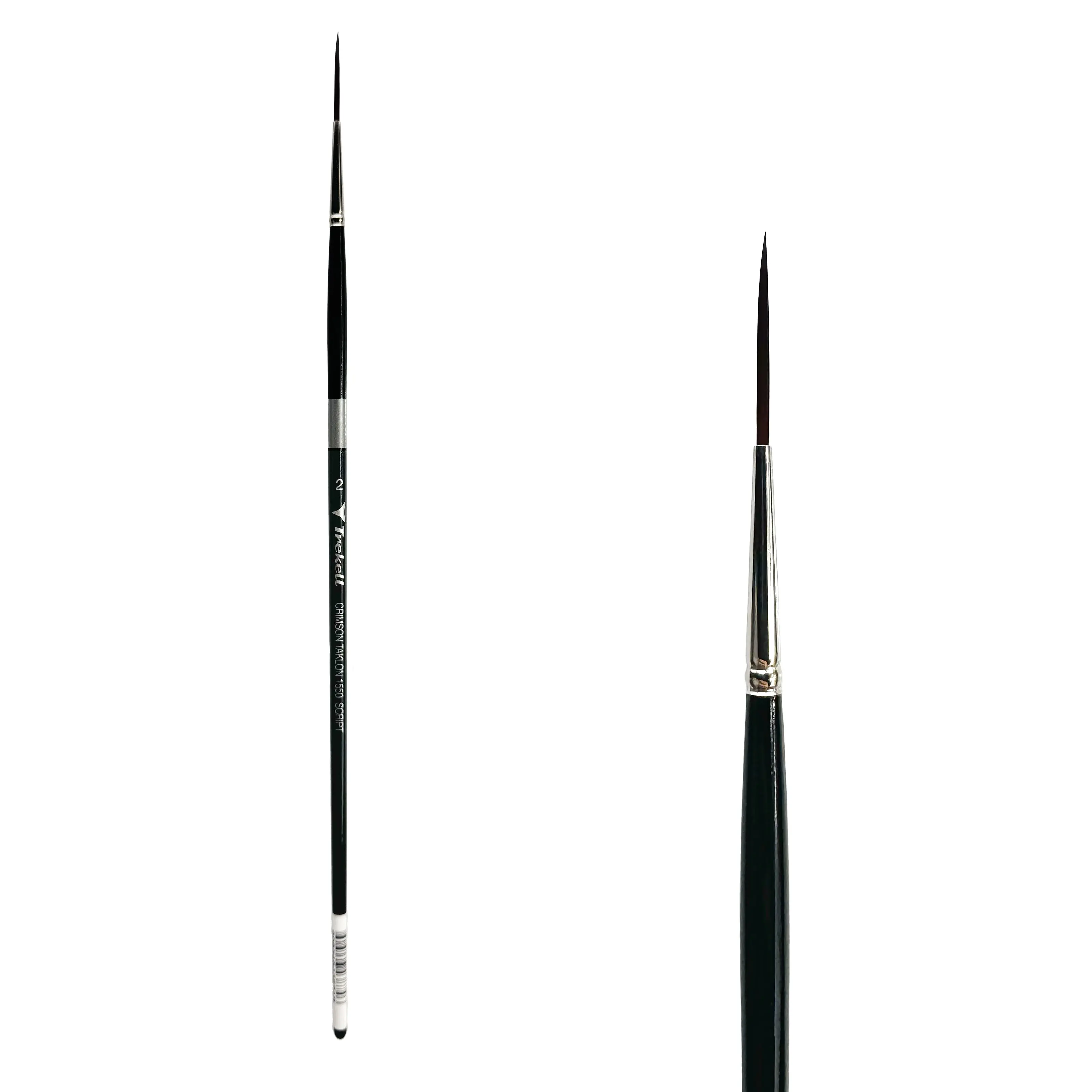 Trekell Crimson Taklon Long Handle Artist Brush - Size #2 Script/Rigger