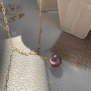 Grape-Inspired Baroque Pearl Necklace for Women Purple Harvest Theme Handcrafted Fine Jewelry