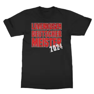 Leverjusen Deutscher Meister 2024, German Champions Bayer Leverkusen Soccer Football Team Adults Unisex T-Shirt