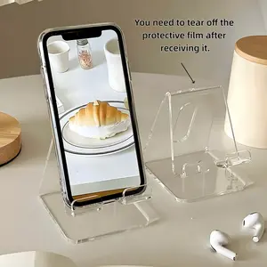 1-Piece Multifunctional Desktop Phone Stand Non-slip Base Compatible with Smartphone/Tablet Charging, Adjustable Book/Journal Stand, Suitable for Office Use, Space- Phone Stand
