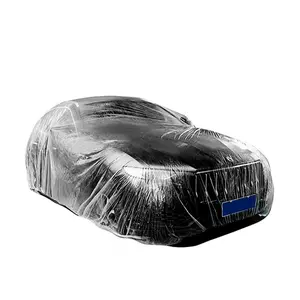 Disposable Car Covers (2-Pack) | Polyethylene Dust and Rainproof Car Cover | Portable Temporary Car Cover for Indoor and Outdoor Parking (12.5' ​​W x 21.66' L)