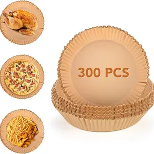 Air Fryer Disposable Paper Liner-300PCS Parchment Paper Sheets,Round Air Fryer Parchment Paper, 6.3Inch Bakeware Utensils