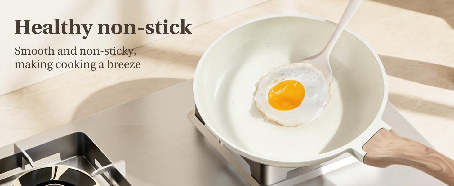 25-Piece Non-Stick Ceramic Granite Cookware Set with Stay-Cool Handles, Induction Compatible Pots and Pans Set for Healthy Cooking