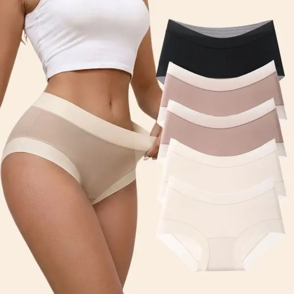 DAVID ARCHY Women's Summer Cooling Panties 5-Pack - Soft, Smooth, Breathable, Quick-Dry, Lightweight Fabric Underwear for Gym & Everyday Wear Womenswear