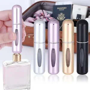 Mini Refillable 5ml Perfume Atomizer - Leak-Proof Travel Spray Bottle, TSA Approved Portable Accessory for Fragrance. Perfect Gift for Women, Men, Friends & Couples.