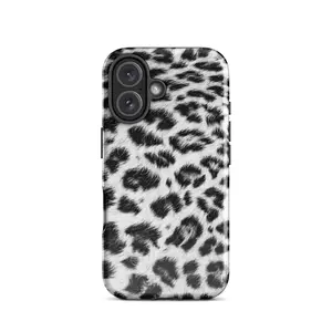 Original Minimalist Black White Leopard Print Phone Case for iPhone 16 Pro Max 15 14 12 Pro Samsung S24 S25 Ultra, Soft Full‑Coverage Shockproof Protective Cover, Trendy Y2K Stylish Wild Aesthetic Case Compatible with Samsung A Series