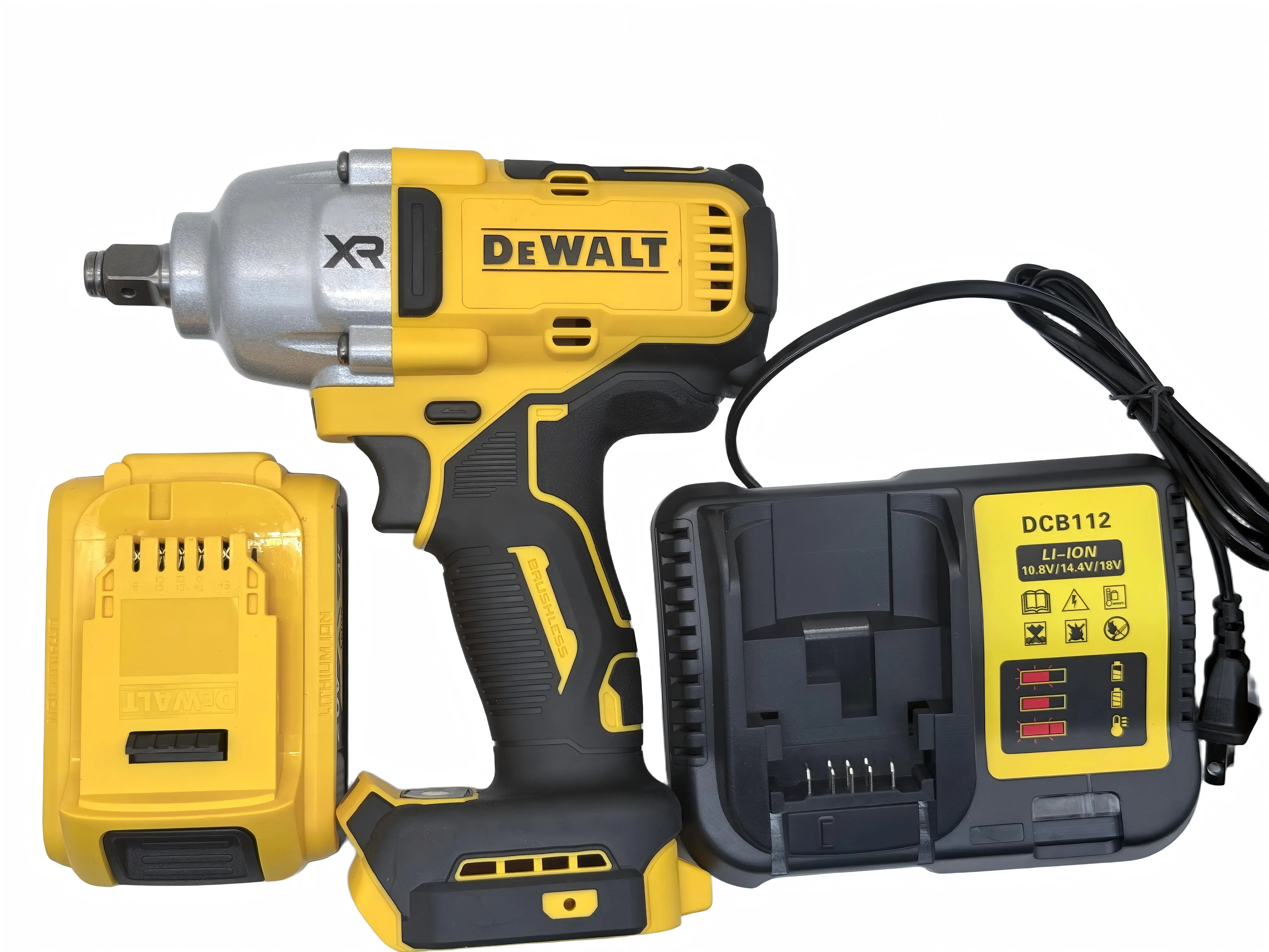 DEWALT DCF900 Impact Wrench 1/2" Inch High Torque 20V Brushless Cordless with Hog Ring Anvil Power Tools Bare Machine Battery Charger