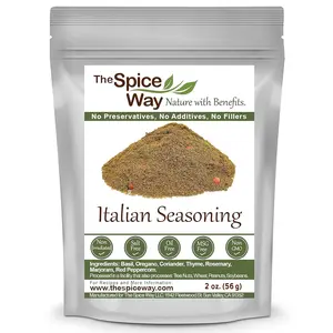 The Spice Way Italian Seasoning - Gluten Free Herbal Blend with Basil, Oregano & Red Peppercorn