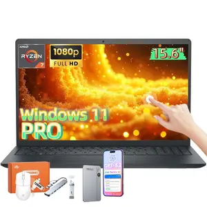 Dell 15 Touchscreen Laptop Computer, 15.6" FHD Anti-Glare, AMD Ryzen 7 7730U(15 W, Up to 4.5 GHz), 16/32 GB RAM, 1TB/2TB SSD, Thin and Light, Business & Students Every Day Use, Windows 11 Pro