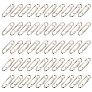 50 Pcs/Pack Powerful Stainless Steel Fishing Fast Link Clips Lock Snaps Quick Lure Change Connector for Freshwater Saltwater Tackle