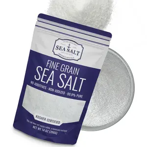 Fine Grain Sea Salt for Baking & Cooking, Pure Non-Iodized Baja Salt, Mineral Rich Table Salt Alternative, Fine Texture, 14 oz Resealable Bag