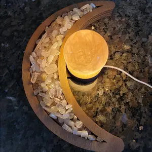Moon Bowl with Light backed Sphere Stand