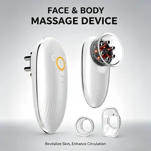 4-in-1 EMS Face & Body Massager, Cordless Microcurrent Cupping Device with Vibration. Tighten skin, sculpt contours, and ease tension for at-home spa self-care. Rechargeable, portable, and easy to use daily for effortless relaxation.