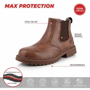 Impact-Resistant Anti-Puncture Ergonomic Advanced Waterproof Quick-Dry Unisex Mechanics Garage Workshop Sneaker - Anti-Slip Durable Comfortable Gear