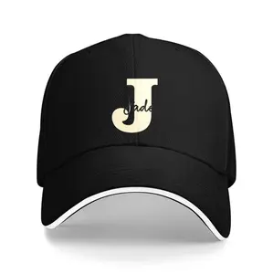 Stylish Black Baseball Cap With Beige J Design For Gym Jogging And Everyday Wear Featuring Breathable Fabric And Machine Washable Comfort