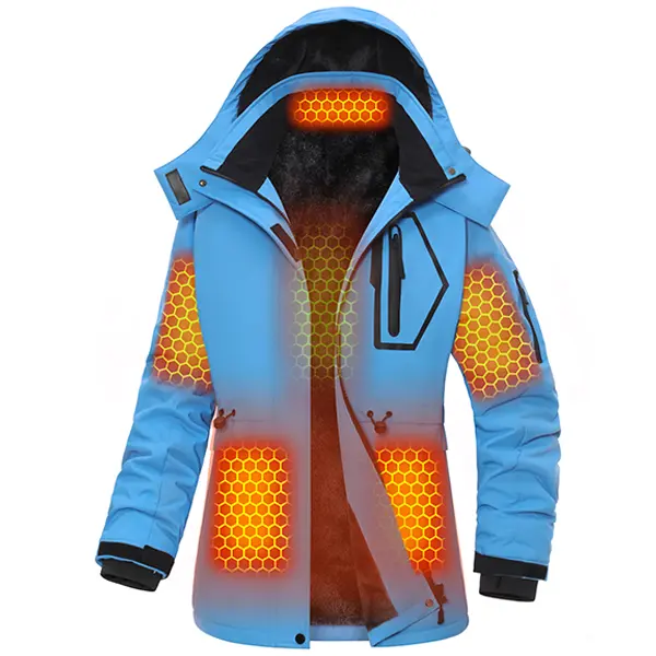 Wulcea Graphene Heated Jacket For Women 12V 18400mAh Fast Charge With Large Capacity