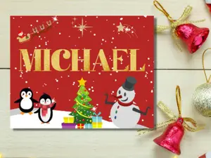 30-Piece Personalized Christmas Puzzle for Kids - Customizable with Child's Name, Holiday-Themed Jigsaw Puzzle, Great Gift Idea, Educational and Fun Activity, Develops Problem-Solving Skills, Family Bonding, Educational, Boys, Girls, Multicoloured, Game