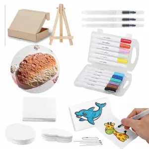 Magic Puffy Paint Kit for Kids, 3D DIY Texture Drawing Set with Bubble Pens, Canvas Sponge, Art Supplies Gift