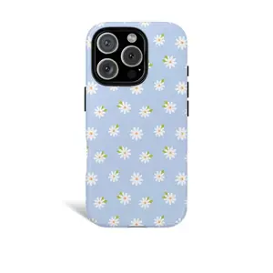 [New Arrival] Pastel Blue Daisy Phone Case: Floral Protective Cover Cute and Beautiful Style