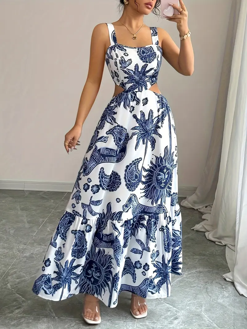 princess polly baby blue dress Blue/White Striped Maxi Dress