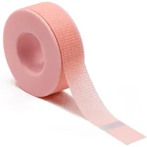 Lash Tape for Eyelash Extensions, Silicone Adhesive Eyelash Extension Tape, Pain-Free Removal Lash Tape for Sensitive Skin, Breathable Eyelash Extension Supplies (1 in x 4 Yds,1 Roll) Makeup Tear Off