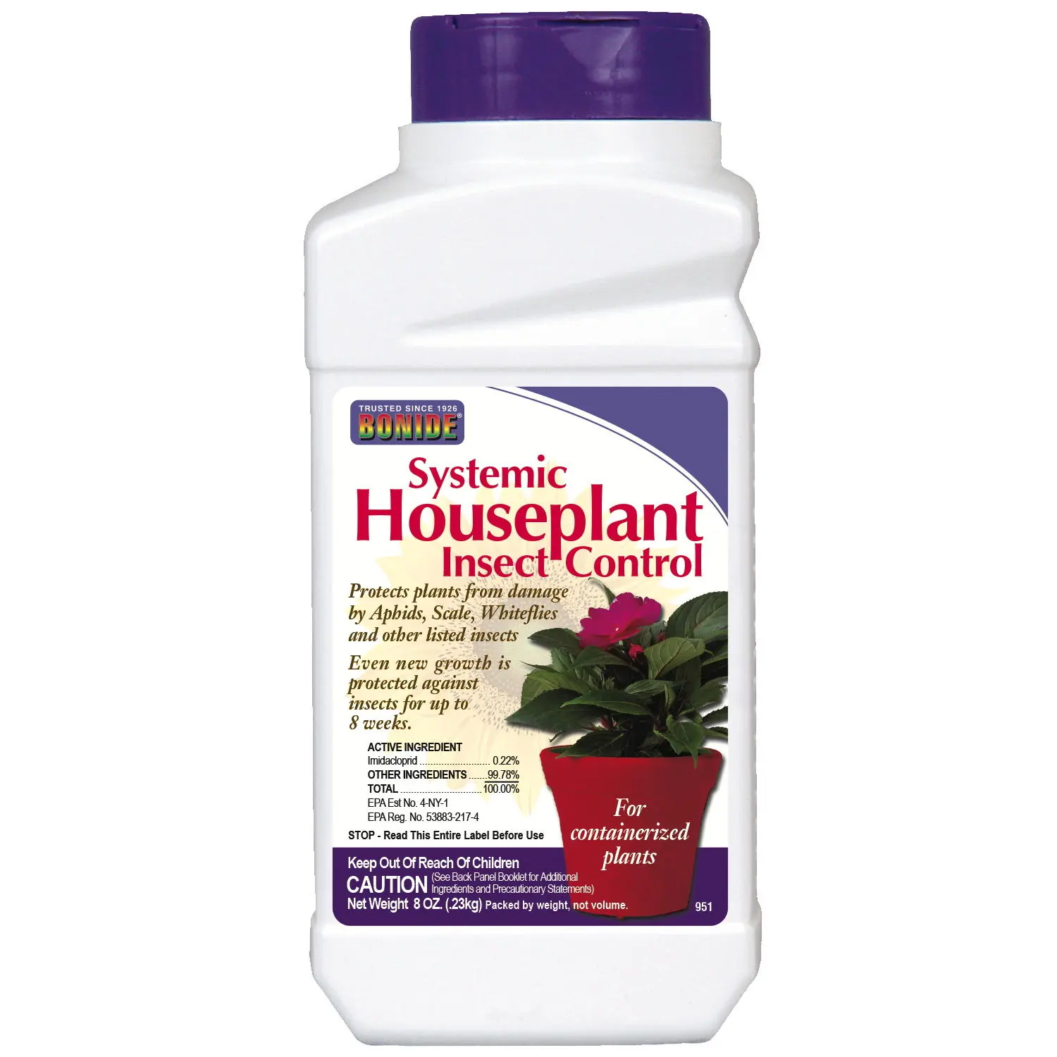 Systemic Houseplant Insect Control Granules, Ready-to-Use Indoor & Outdoor Plant Protection, Long-Lasting Root Absorption Formula, 8 oz