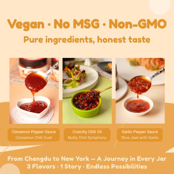 Flavors by Phoebe Cinnamon Pepper Sauce Sweet & Spicy Fusion Vegan No MSG Non-GMO Ideal for Toast Pancakes Cheese Boards Glazed Vegetables Brunch Dishes - Dip, Spice, Sambal Cayenne Sauce Pack Original Pepper Sauce Pack