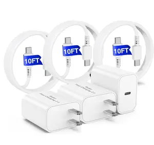 iPhone 16 Pro Max Charger Fast Charging, 45W USB C iPhone 16 Super Fast Charger Block with 10ft Long Type C Charging Cable Cord for iPhone 16/16 Pro/16 Pro Max/16 Plus/15/15 Pro Max/15Pro/Plus/S25