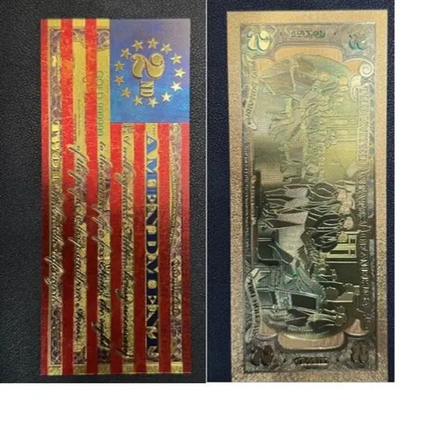 Second Amendment Heritage Commemorative Foil Note | Patriotic Collectible Display Piece