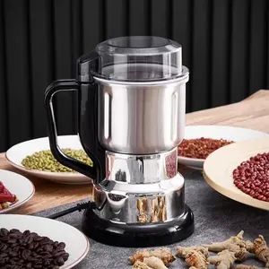 Electric Grain Grinder, Small Herb Spice Mill – Mini Powder Machine for Coffee Beans, Nuts, Dry Food, Cereals & Medicinal Herbs, Home Use
