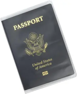 Frosted Passport Cover Plastic Passport Protector Vinyl ID Card Protector Case Holder Travel Pack of 6