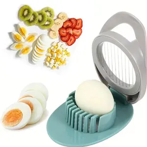 Multi-Functional Egg Cutter for Hard Boiled Eggs, Strawberry Kiwi Fruit Slicer, Kitchen Tool, Easy-To-Use Food Processor