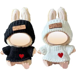 17cm Labubu Doll Clothes Fashion Clothes Cute Clothes Dolls Hoodies Color Match Hoodies Dolls Accessories（no doll）