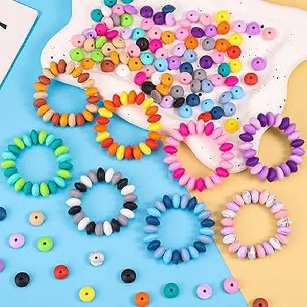 12MM Silicone Lentil Spacer - 20 pack - DIY Beads - Diy Jewelry Making