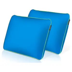 Memory Foam Fun Pillow with Cool-to-the-Touch Cover, Standard/Queen, Cosmic Blue, 2 Pack