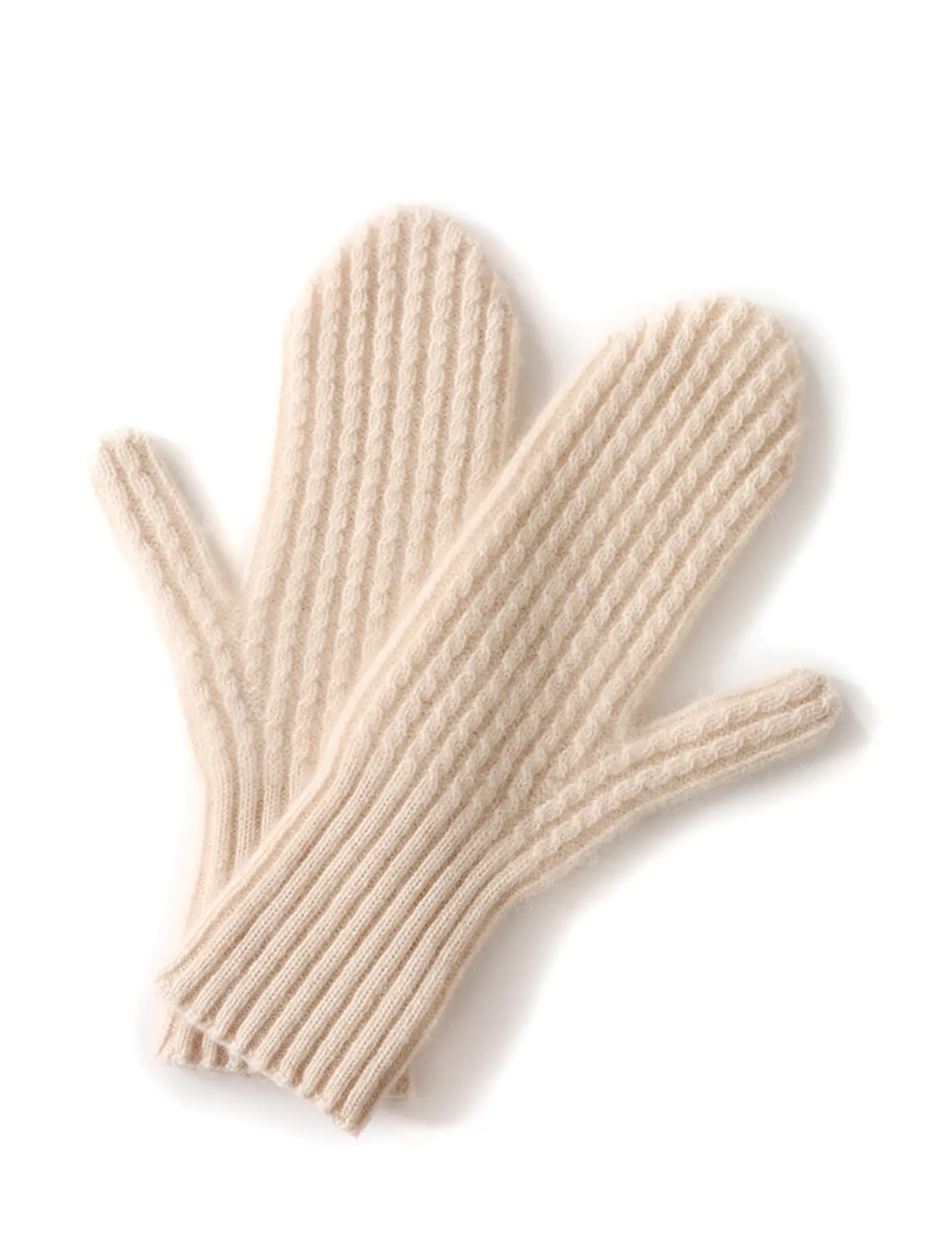 100% Pure Wool Unisex Thick Knitted Gloves, Fall Winter Warm Full Finger Mitts, Outdoor Cycling Couple Gloves, Cold Weather Protection