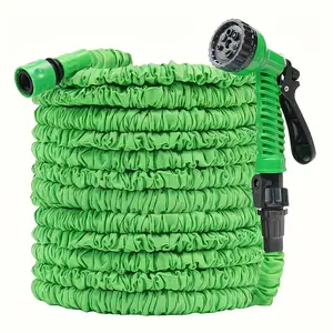 Humwam 100FT Expandable Flexible Garden Hose – Lightweight Water Pipe with 7-Pattern Spray Nozzle, Ideal for Yard Irrigation, Auto Washing & Pet Bathing, Space Saving Ergonomic Build | Fixed Size, No Modification