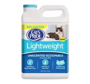 212 MAIN CatS Pride C01321-C60 Unscented Clay Clumping Cat Litter, 10 lbs, Low Dust, Easy Scooping, Odor Control (Pet Supplies)