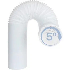 5 Inch Air Conditioner Exhaust Hose Clockwise Thread Portable AC Hose With 59" Length Universal AC Exhaust Hose Flexible AC Vent Hose for  Haier Dual Delonghi Whynter