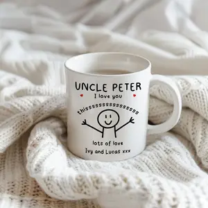 Personalised Uncle I Love You Mug, Uncle Coffee Mug, Uncle Birthday Gift, Gifts For Uncle, Custom Uncle Mug, Best Uncle Ever Mug, From Niece