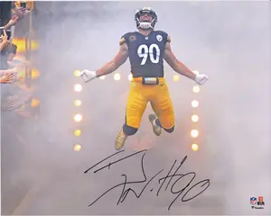 T.J. Watt Pittsburgh Steelers Autographed 16" x 20" Smoke Entrance Photograph - Fanatics Authentic Certified
