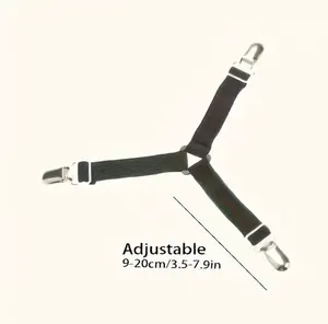 Adjustable Bed Sheet Clip - 9-20cm/3.5-7.9in Metal Fixed Bed Sheet Buckle for Blanket Holder Tablecloth Sofa Cover Compact Versatile Secure Fit