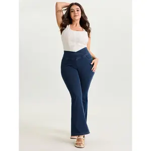 BLOOMCHIC Plus Size Pull-On Stretchy Wide Waistband Skinny-Fit Jeans [M-6X]2026 Summer Vibes