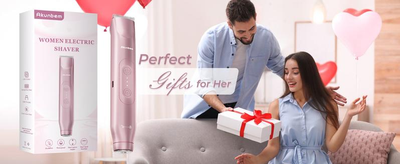 Akunbem Bikini Trimmer for Women, Electric Shaver and Razor Rechargeable 2-in-1 Body and Facial Epilator, Dual Heads for Painless Trimming of Pubic Hair, Face, Underarms and Legs, IPX7 Waterproof. Christmas Gift New Year Gift Shaving Grooming Akunbem Bikini Trimmer for Women, Electric Shaver and Razor Rechargeable 2-in-1 Body and Facial Epilator, Dual Heads for Painless Trimming of Pubic Hair, Face, Underarms and Legs, IPX7 Waterproof. Christmas Gift New Year Gift Shaving Grooming