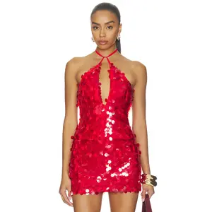 superdown Celia Halter Top in Red