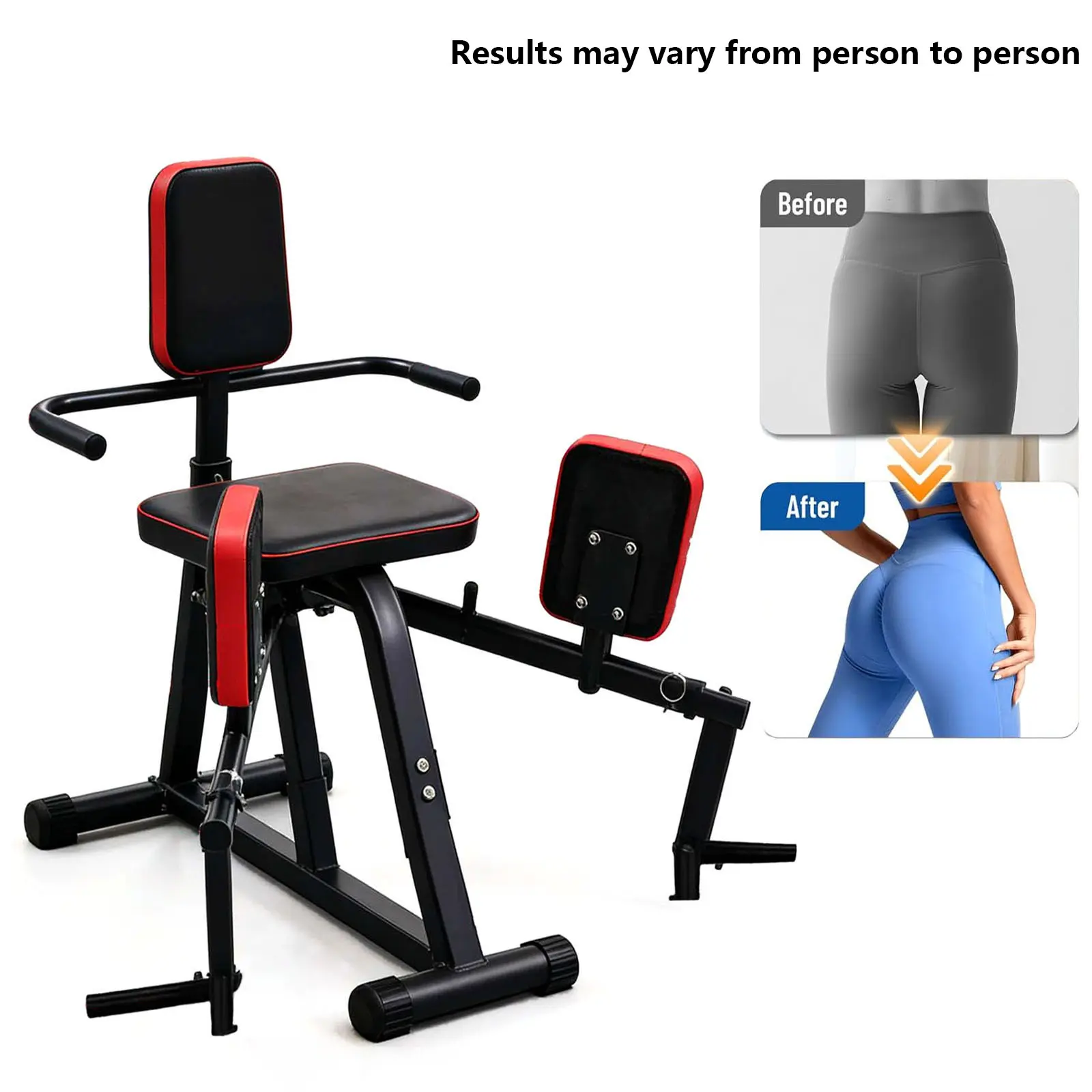 Standard Weight Bench - Adjustable Red and Black Home Gym Equipment for Weight Training, Lifting