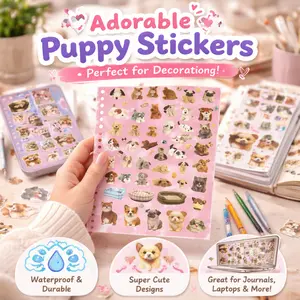 Kawaii Pet Sticker Book – 800pcs Cat & Dog Aesthetic Stickers for Journaling, Scrapbooking & TikTok DIY Crafts (30 Sheets)