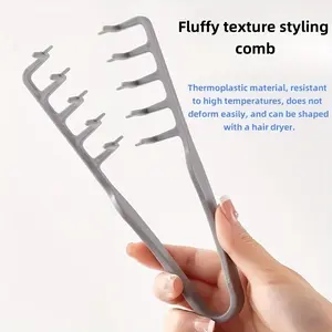 Puff-Texture Styling Comb, 1 Pc Natural Curl Perm Tool and Root Volume Hair Gap Cover Beauty Brush, Easy-to-Use Hair Care Accessory, Volumizing Brush