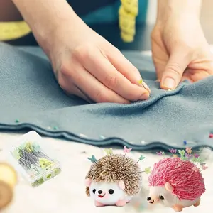 2-pack Sewing Needle Pad - Hedgehog Style, with 200 Pieces of Sewing Needles, Suitable for Sewing, Quilting, Cross Stitching, and Daily Manual Work - Safe Needle and Thread Storage