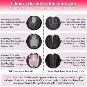 【Don't Buy, GC Gift-Style recommendation service】For the color and size selection of hair topper, for the uncertain buyers, you can contact customer service to help choose the right style.【 can directly contact customer service or homepage after-sales】